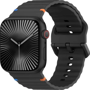 Apple Watch 4 5 6 7 8 9 10 Se Ultra Uyumlu 44 45 46 49MM Dalgalı Tasarım Silikon Kordon Kayış