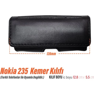 Nokia 235 4g Kılıfı Tuşlu Telefon Kemer Kılıf Bel Çanta