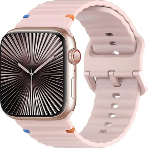 Apple Watch 4 5 6 7 8 9 10 Se Ultra Uyumlu 44 45 46 49MM Dalgalı Tasarım Silikon Kordon Kayış