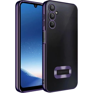 Samsung Galaxy A26 Logo Gösteren Parlak Kenarlı Kamera Lens Korumalı Şeffaf Omega Silikon Kapak
