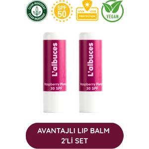 30 SPF Raspberry Plump Lip Balm 2’li Set – Dolgun Dudak & Koruma
