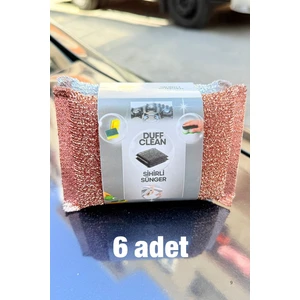 Duff Clean ( 6 Adet ) Mikrofiber Bulaşık Süngeri Telli Özel
