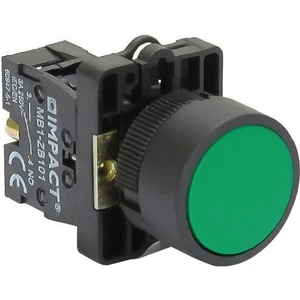 22mm Yaylı Buton Yeşil NO MB3-EA310