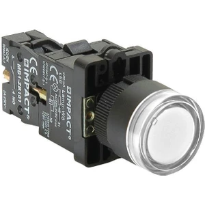 22mm Işıklı Buton Beyaz NO MB3-EW611