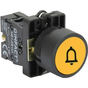 22mm İşaretli Yaylı Buton Sarı NO MB3-EA514