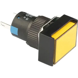 D16 Işıklı Buton 24V Yaylı 2CO Dörtgen Sarı MBT-27352