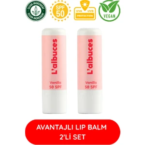 50 SPF Vanilla Lip Balm 2’li Set – Yüksek Güneş Koruması & Nem