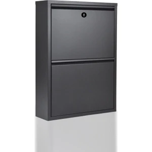 2'li Siyah Metal Ayakkabılık ( Kilitli)