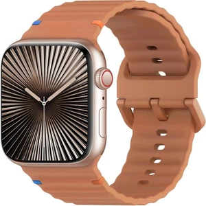 Apple Watch 4 5 6 7 8 9 10 Se Ultra Uyumlu 44 45 46 49MM Dalgalı Tasarım Silikon Kordon Kayış