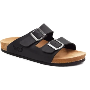 Fly Soft S903 Poli Hafif Taban Çift Toka Erkek Terlik Siyah