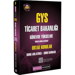 2025 Gys Ticaret Bakanlığı Görevde Yükselme Sınavlarına Hazırlık
