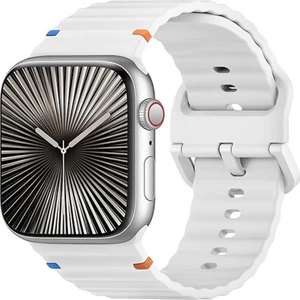 Apple Watch 4 5 6 7 8 9 10 Se Ultra Uyumlu 44 45 46 49MM Dalgalı Tasarım Silikon Kordon Kayış