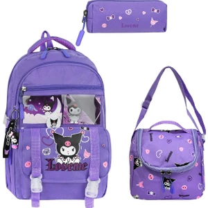 Kuromi Beslenmeli Kalemlikli Ilkokul Sırt Çantası