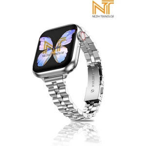 Apple Watch Seri 2/3/4/5/6/7/8/9/se/ultra/ultra 2 44MM-45MM / Seri 10 46MM Uyumlu Ince Tasarım Kordon