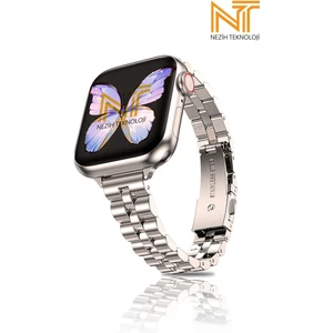 Apple Watch Seri 2/3/4/5/6/7/8/9/se/ultra/ultra 2 44MM-45MM / Seri 10 46MM Uyumlu Ince Tasarım Kordon