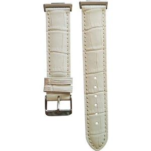 Huawei Watch Fit 3,4,4 Pro Uyumlu Hakiki Deri Kordon Kırık Beyaz