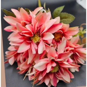 40 cm Nilüfer Aranjmanlı Mercan Rengi Çan Çiçeği