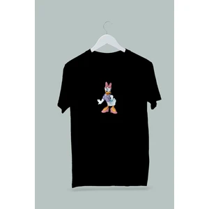 Maki Home Kız Çocuk Daisy Duck Baskılı Beyaz Gri Siyah Tshirt 5 6 7 8 9 10 11 12 13 14 Yaş Disney Miki Mouse