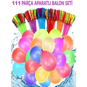 Hyd 111 Adet Oyuncak Aparatlı Su Balonu ve Su Balon Sihirbazı Su Oyunu Doldurma Aparatlı Parti Malzemesi