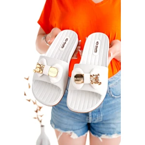 Kadın Terlik Beyaz Kaydırmaz Su Geçirmez Şık Ev Dışarı Plaj Yazlık Günlük Terlik