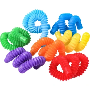 Tekli Pop Tubes Renkli Uzayan Plastik Hortum Bükülebilir Aktivite Borusu’ Duyusal Algısal Motor Gelişim