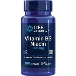 Extension Vitamin B3 Niacin 500 Mg – Niacin Supports Heart Health Promotes Energy 100 Caps