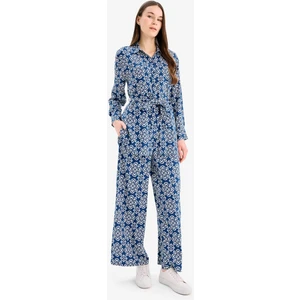 Wide Leg Geniş Bol Paça Desenli Viskon Pantolon D9757AX25SM