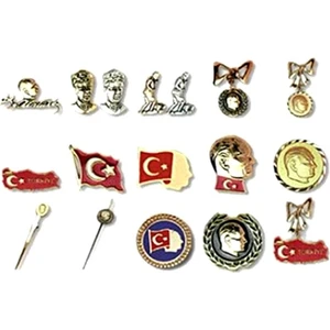 Atatürk Rozet Tekli Farklı Model - 3 Adet