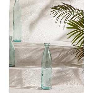 English Home Recycled Bottle Cam Vazo 9X9X39 cm Yeşil