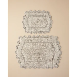 English Home Mia Pamuklu Kaydırmaz Taban Banyo Paspası Seti 60 x 90-40 x 60 cm Bej