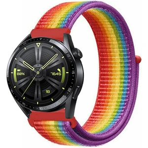 Huawei Watch Gt3 46MM Akıllı Saat Uyumlu Spor Kumaş Desenli Cırt Cırtlı Kordon Kayış