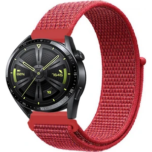Huawei Watch Gt3 46MM Akıllı Saat Uyumlu Spor Kumaş Desenli Cırt Cırtlı Kordon Kayış