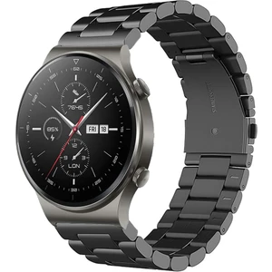 Huawei Watch Gt2 Pro Uyumlu Kordon Klasik Baklava Model Paslanmaz Çelik Metal Kayış
