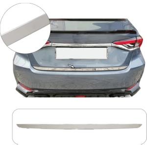 Toyota Corolla Uyumlu 2019 ve Üzeri Krom Bagaj Alt Çıtası Paslanmaz Çelik