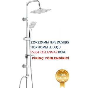 Tepe Yağmurlama Duş Seti Camel Pirinç Yönlendirici