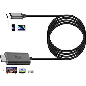 BX02HB Type-C to HDMI 4K Multimedya Ses ve Görüntü Aktarım Kablosu 1.8 Metre