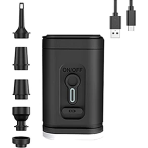 Işıklı Elektrikli Hava Pompası Kablosuz Hava Kompresörü USB Şarjlı Şişirme/söndürme Pompaları Açık Hava Kampı Için -A (Yurt Dışından)