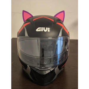 3D Fabrick Kedi Kulağı Çift Renk -Kask Süsü