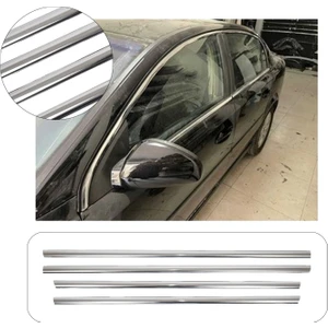 Opel Vectra C Uyumlu 2002-2008 Krom Cam Çıtası 4 Parça Paslanmaz Çelik