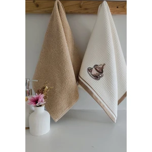 2’li Mutfak Havlusu –%100 Pamuk - Nakışlı Kurulama Bezi - 40X60 cm