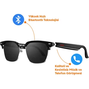 Mlb E13-06 Siyah Kablosuz Bluetooth Uyumlu Akıllı Gözlük