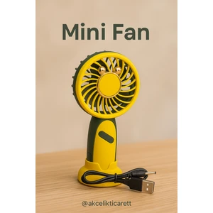 Akçelik Mini Fan - Şarjlı Taşınabilir USB Fan