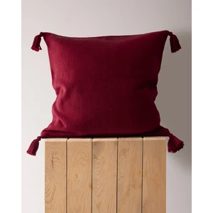 Madame Coco Virlet %100 Pamuk Kırlent Kılıfı - Kırmızı/Bej - 45x45 cm