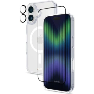 iPhone 16 Magsafe Şeffaf Kılıf + Esd Cam Ekran Koruyucu + Kamera Lens Koruyucu (Laciverttaş)