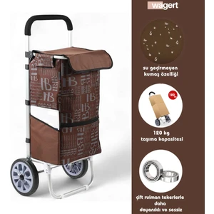 Ses Yapmaz Tekerlekli Su Geçirmez Çantalı Alüminyum Gövdeli Lüks Pazar Arabası