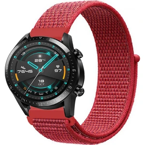 Huawei Watch Gt2 46MM Akıllı Saat Uyumlu Spor Kumaş Desenli Cırt Cırtlı Kordon Kayış