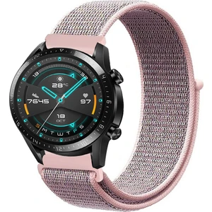 Huawei Watch Gt2 46MM Akıllı Saat Uyumlu Spor Kumaş Desenli Cırt Cırtlı Kordon Kayış