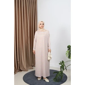 Çizgili Penye Elbise