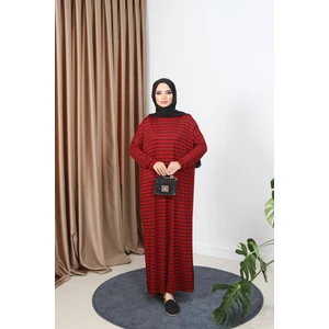 Çizgili Penye Elbise