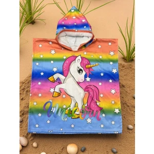 Kız Çocuk Panço Pelerin Plaj & Deniz Havlusu